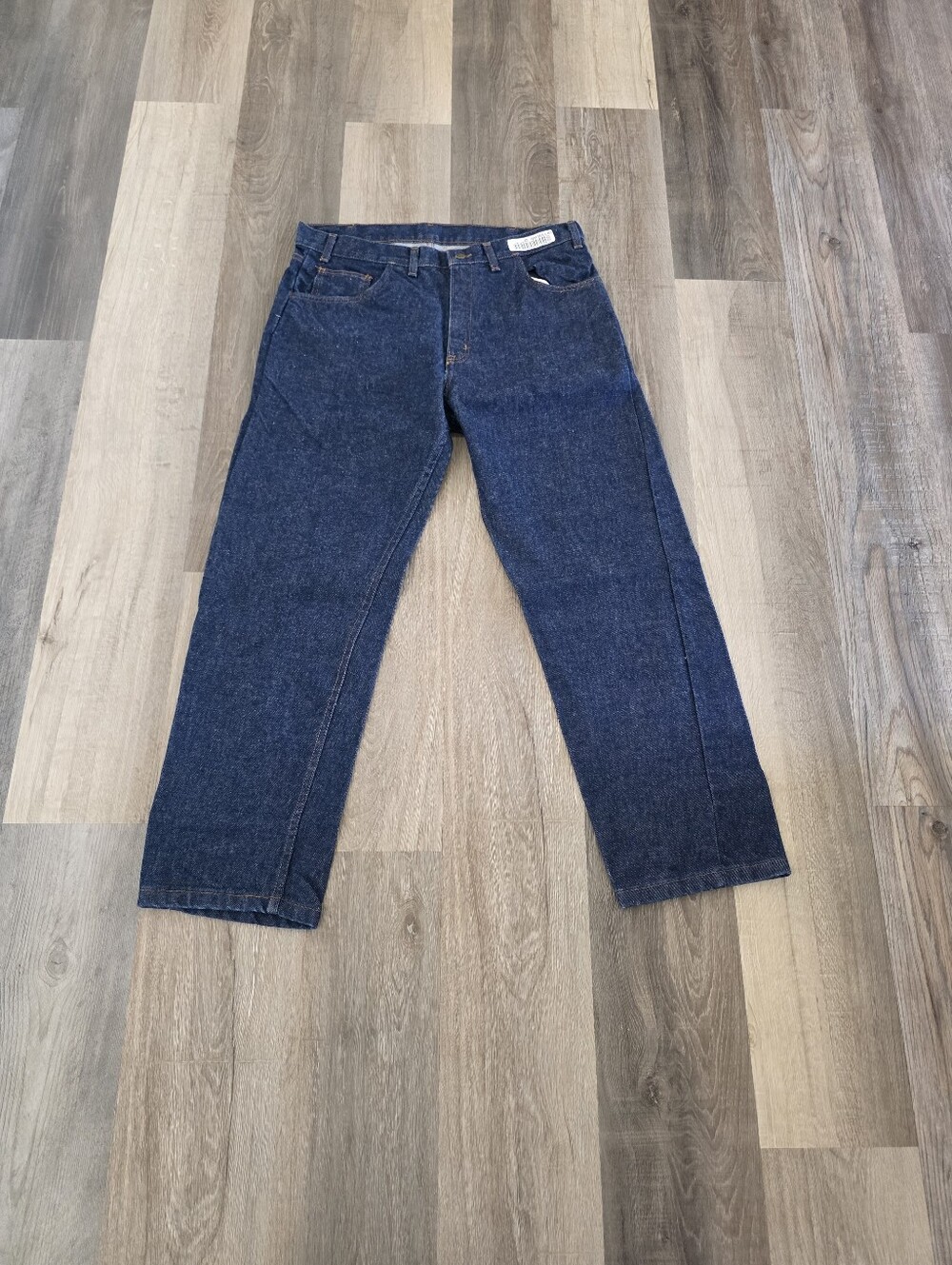 Vintage Big Bill Men's Cotton Classic Dark Blue Denim Jeans Size 34×30